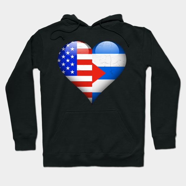 Half American Half Cuban - Gift for Cuban From Cuba Hoodie by Country Flags
